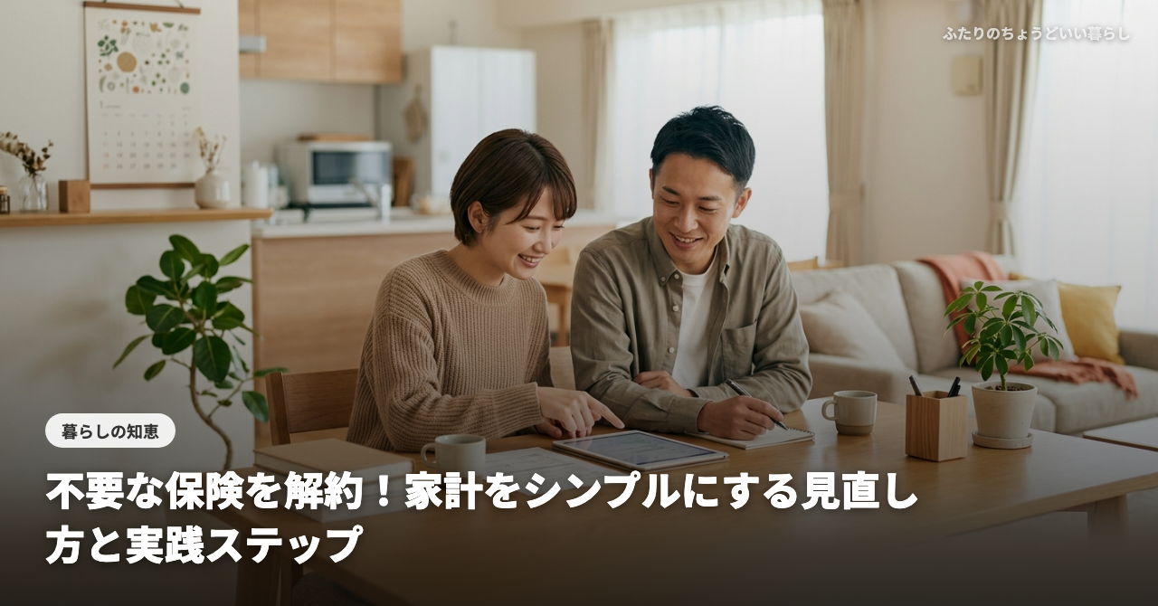 【30代共働き夫婦】不要な保険を解約！家計をシンプルにする見直し方と実践ステップ
