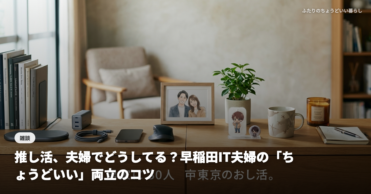 推し活、夫婦でどうしてる？早稲田IT夫婦の「ちょうどいい」両立のコツ