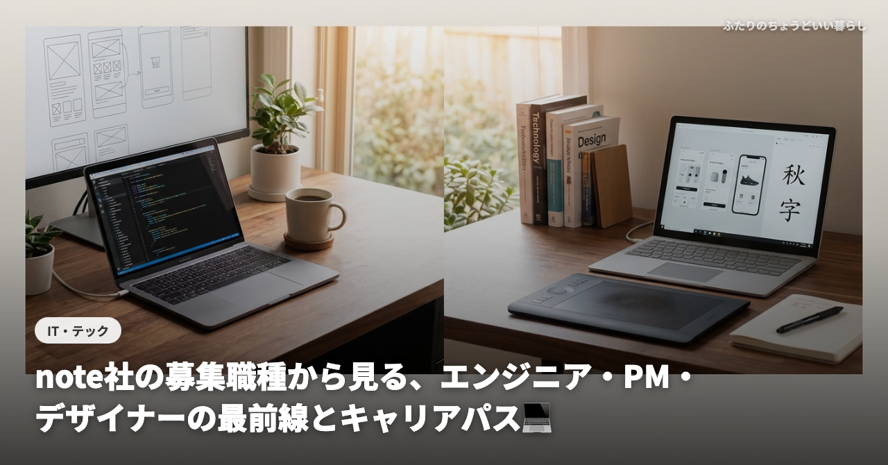 【30代IT夫婦が語る】note社の募集職種から見る、エンジニア・PM・デザイナーの最前線とキャリアパス💻