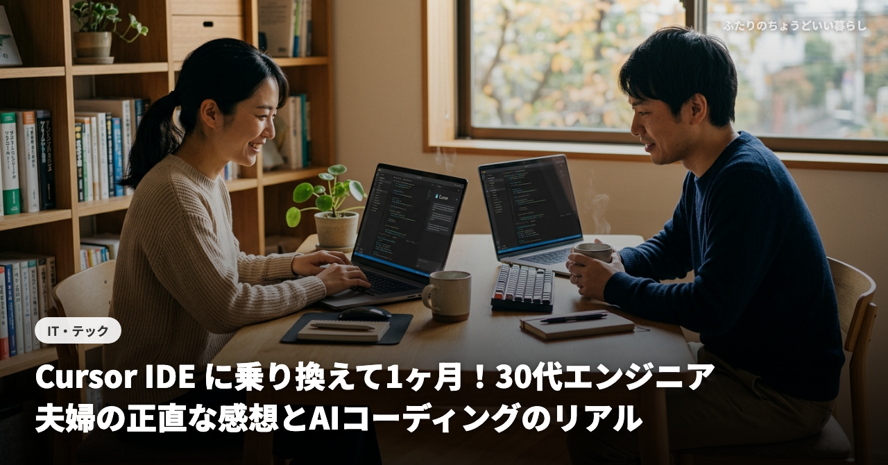 Cursor IDE に乗り換えて1ヶ月！30代エンジニア夫婦の正直な感想とAIコーディングのリアル